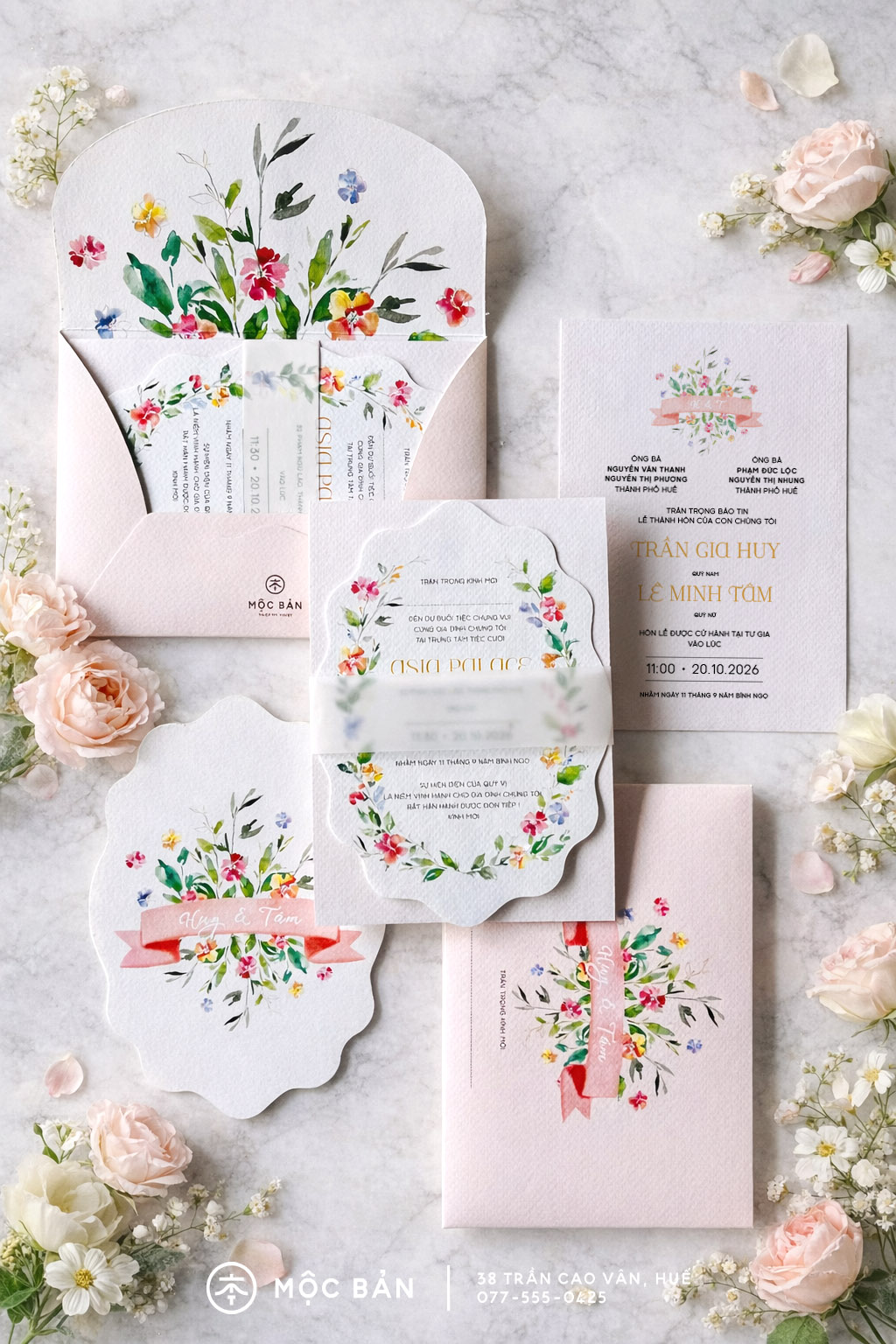 Soft Watercolor Wedding Invitation