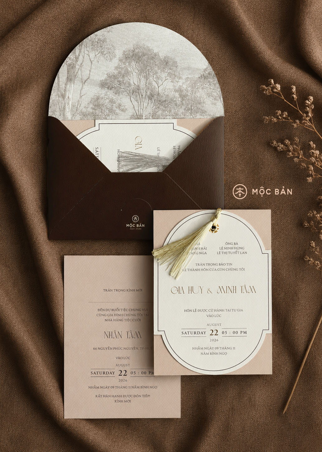 Mộc Bản | Velvet Arch Invitation